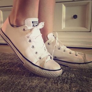 White leather converse